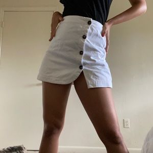 White jean skirt
